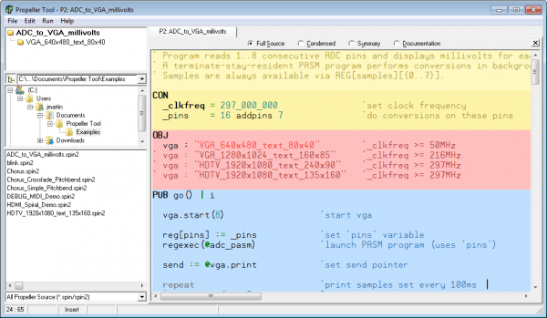 Propeller Microcontroller Tool Spin2 - Parallax