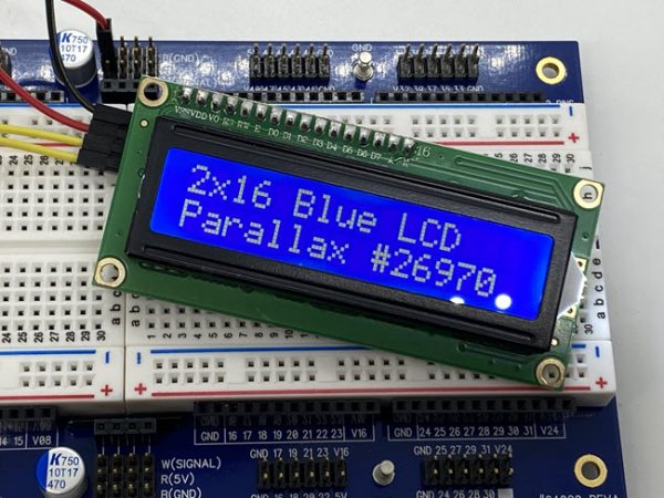 PCF8574 I2C LCD Demo - Parallax