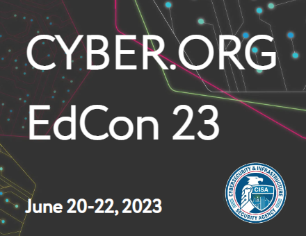 CYBER.ORG EdCon 23 Conference June 20-22, 2023 - link to Parallax Events page