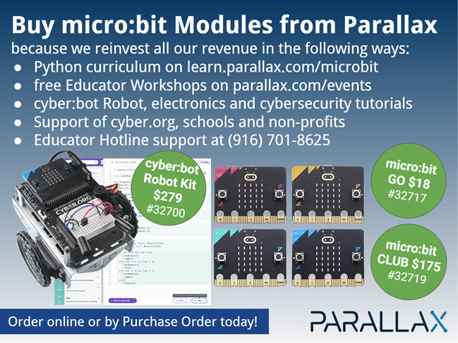 Parallax Reinvests Micro:bit Revenue Right Back In Education - Parallax
